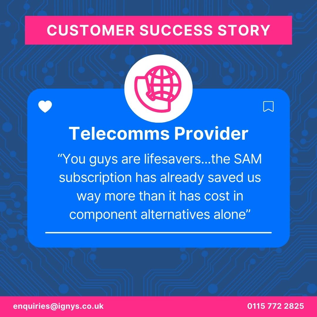 SAM Success Story Telecomms